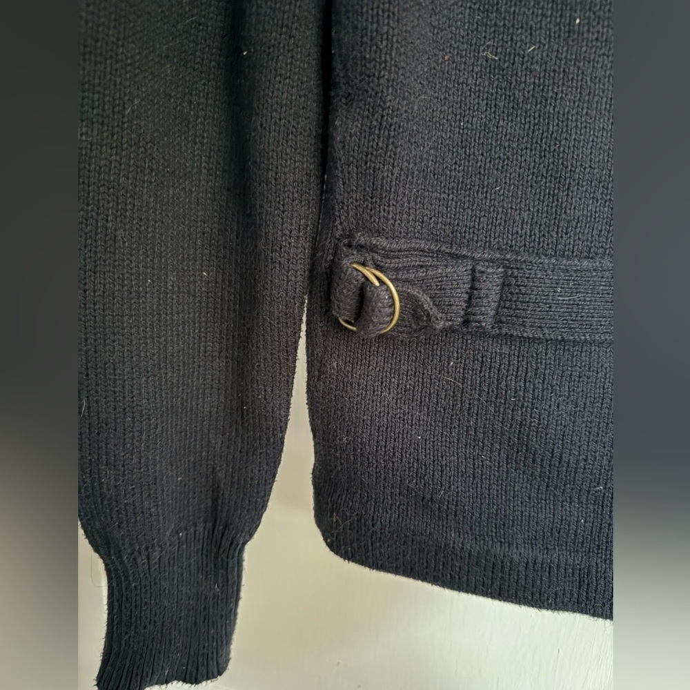 Ralph Lauren Blue Label Navy Shawl Collar Cotton Cardigan Women’s Large - Picture 4 of 7